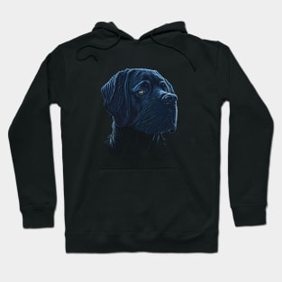 Black Labrador Dog Futuristic Hoodie